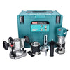 Makita RT 0702 CX2J Multifunktionsfräse 710 W 6 / 8 mm + Oberfräsenmodul + Kantenfräsenmodul + Winkelfräsenmodul + Makpac
