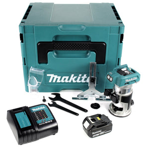 Makita DRT 50 RT1J Akku Multifunktionsfräse 18V Brushless + 1x Akku 5,0Ah + Ladegerät + Makpac
