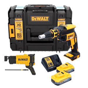 DeWalt DCF 620 H2T Akku Trockenbauschrauber 18 V 30 Nm Brushless + 2x Powerstack Akku 5,0 Ah + Ladegerät + TSTAK