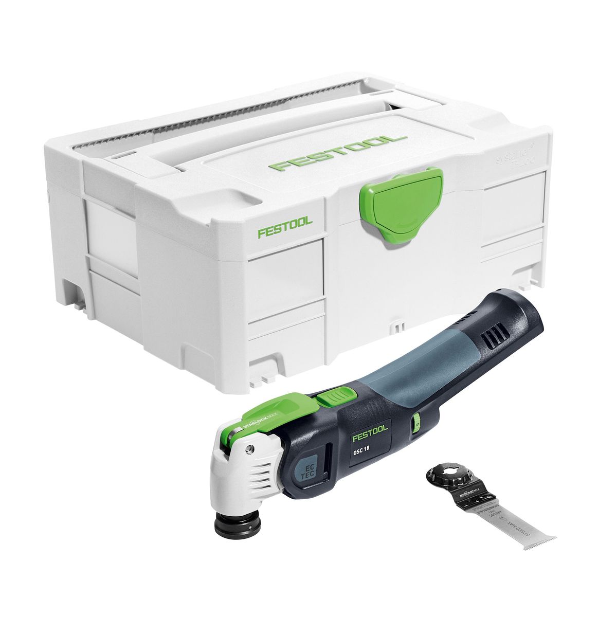 Festool OSC 18 Li E-Basic Vecturo Akku Oszillierer 18V ( 574848 ) Brushless StarlockMax Solo im Systainer - ohne Akku, ohne Ladegerät
