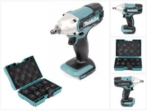 Makita DTW 190 Z 18 V Li-Ion Akku Schlagschrauber 1/2" Solo + 9 tlg. Stecknuss-Set