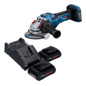 Bosch GWS 18V-15 PSC Professional Akku Winkelschleifer 18 V 125 mm BITURBO Brushless + 2x ProCORE Akku 4,0 Ah + Ladegerät