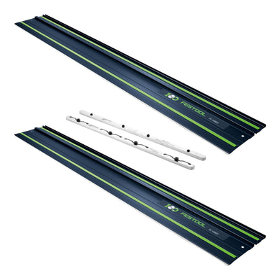 Festool 2x FS 1400 2 BL Fuehrungsschiene 1400 mm Blau 2x 578246 100 Jahre Jubilaeums Edition FSV 2 Verbindungsstueck 577039 0 - toolbrothers