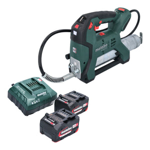 Metabo FP 18 LTX Akku Fettpresse 18 V 690 bar + 2x Akku 4,0 Ah + Ladegerät