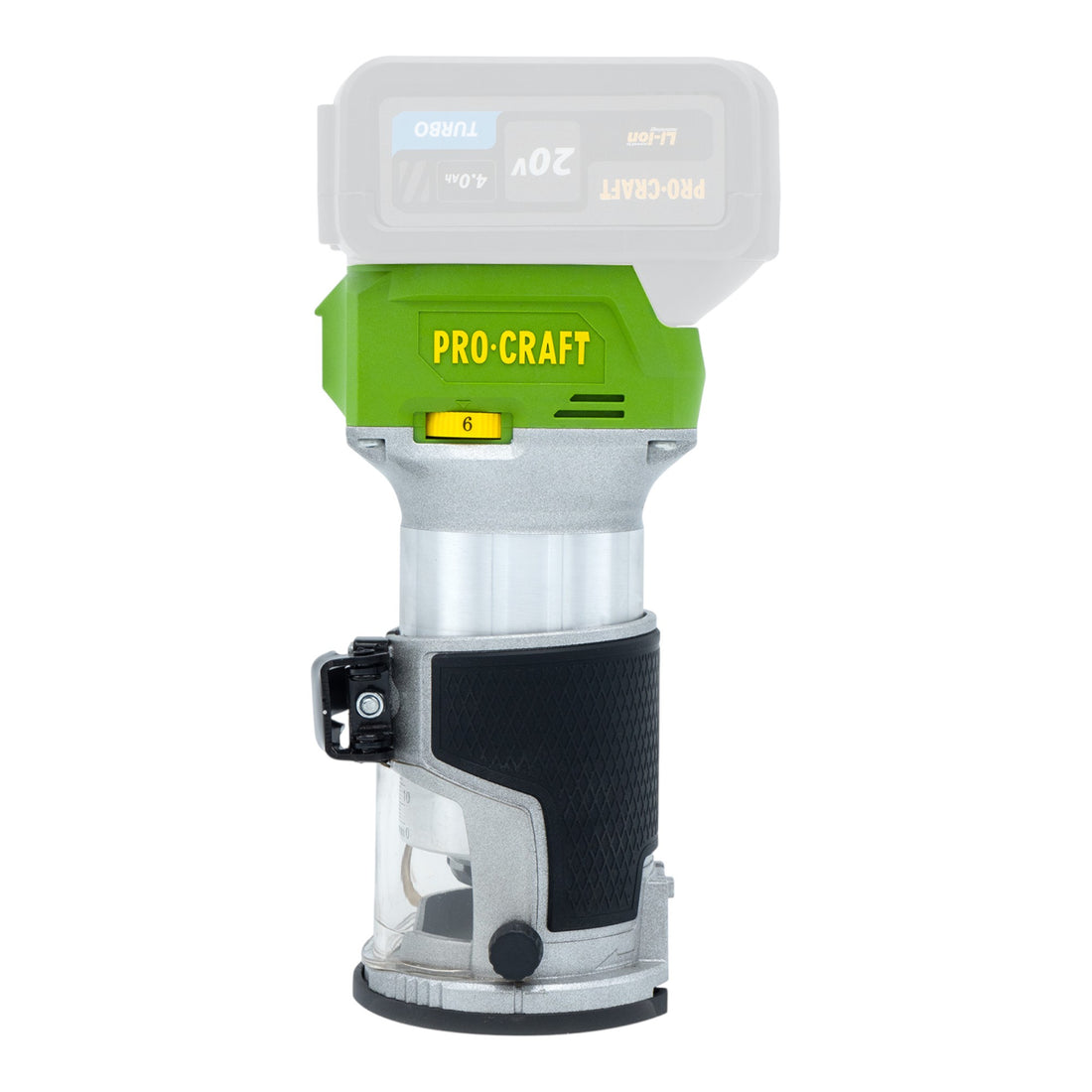 Procraft POB24bb Akku-Oberfräse 20 V 6 / 8 mm Brushless Solo - ohne Akku, ohne Ladegerät