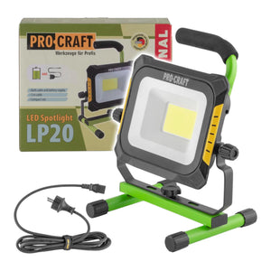 Procraft LP20 Akku LED Strahler 20 V IP 20 Solo - ohne Akku, ohne Ladegerät
