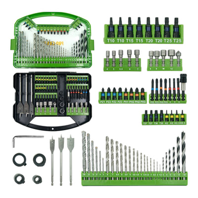 Procraft DBS 101 Bit und Bohrer Set 101 teilig S2 Stahl Phillips Pozidriv Torx Hex Schlitz Vierkant 0 - toolbrothers