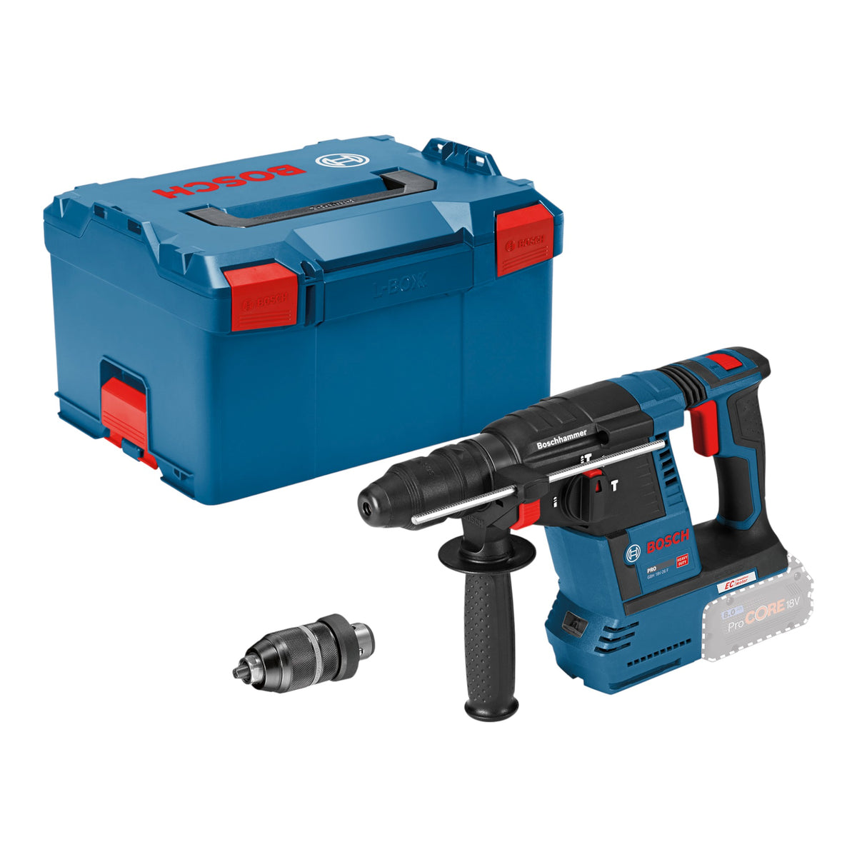 Bosch GBH 18V-26 F Professional Akku Bohrhammer 18 V 2,6 J SDS plus Brushless ( 061191000J ) + L-Boxx - ohne Akku, ohne Ladegerät