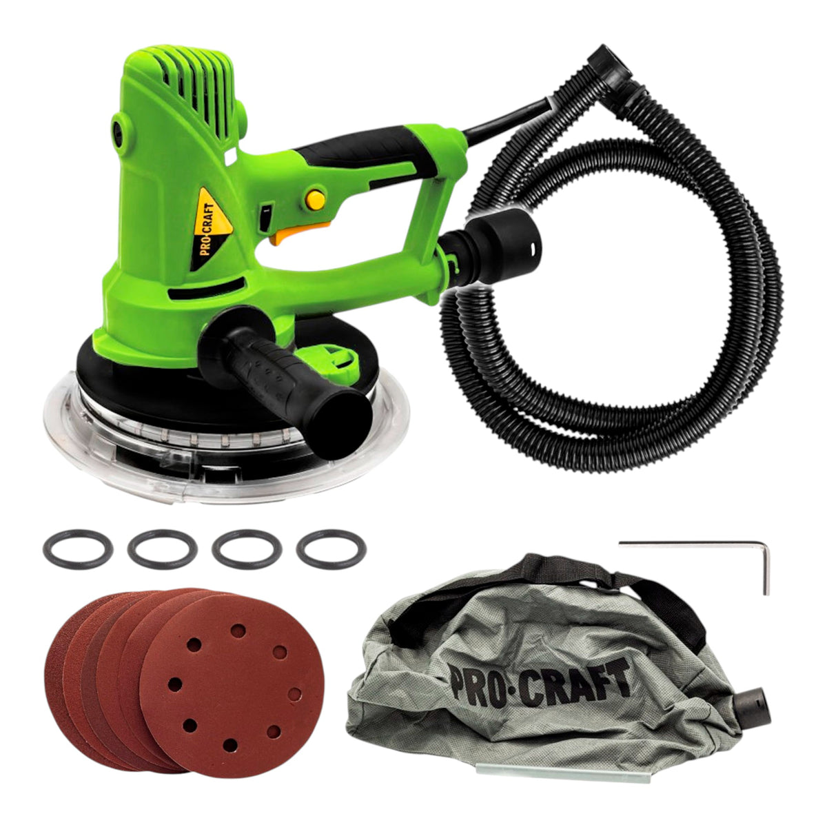 Procraft EX950EL Trockenbauschleifer 710 Watt 180 mm + Zubehör