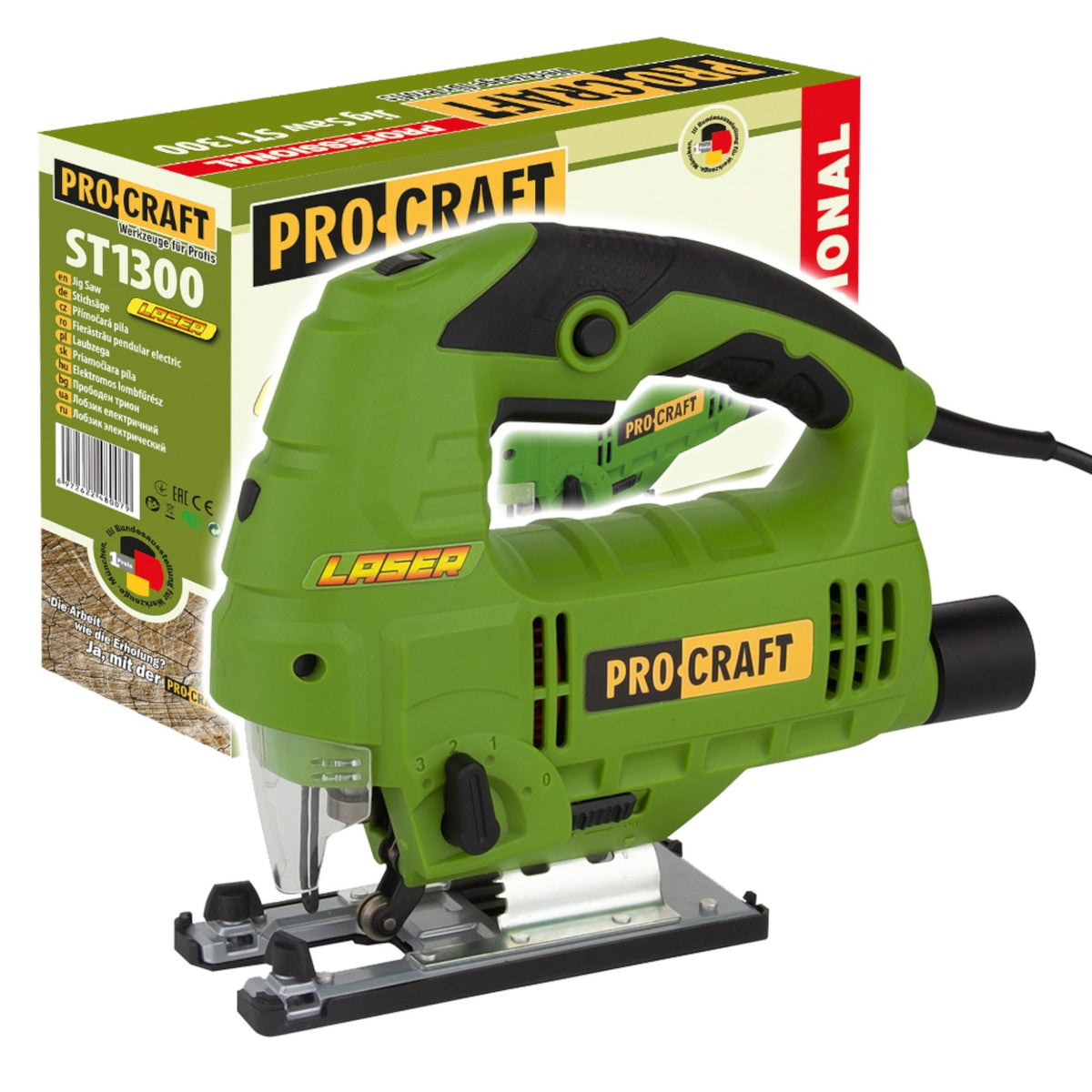 Procraft ST1300 Stichsäge 800 Watt 110 mm