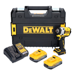 DeWalt DCF 921 H2T Akku Schlagschrauber 18 V 400 Nm 1/2" Brushless + 2x Powerstack Akku 5,0 Ah + Ladegerät + TSTAK