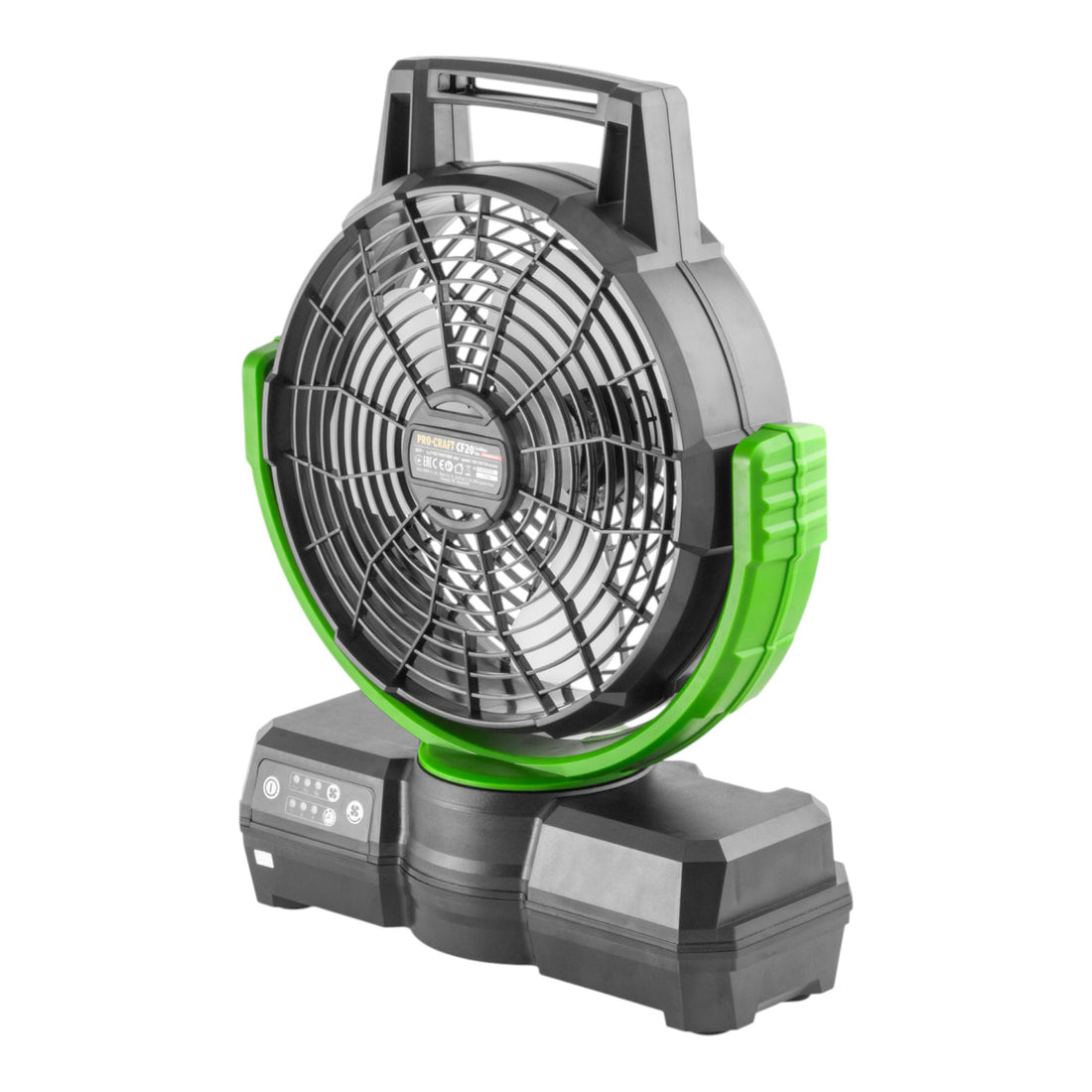 Procraft CF20bb Akku Ventilator 20 V 235 mm + 1x Akku 2,0 Ah + Ladegerät