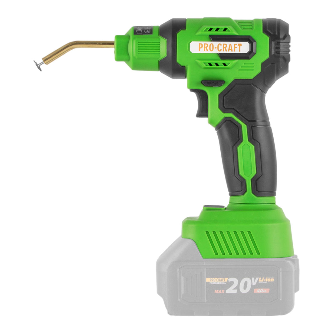 Procraft CS40-bb Akku Kunststoffschweißgerät 20 V 600 °C 0,7 - 1,1 A + 1x Akku 2,0 Ah + Ladegerät + Koffer