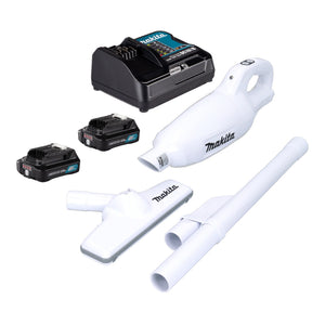Makita CL 108 FDSA2W Akku Staubsauger 12 V 0,6 l + 2x Akku 2,0 Ah + Ladegerät