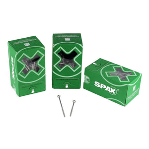 SPAX Tellerkopfschraube flach 5,0 x 107 mm 300 Stk. ( 2x 0251010501075 ) Teilgewinde Torx T-STAR plus T20 4Cut WIROX