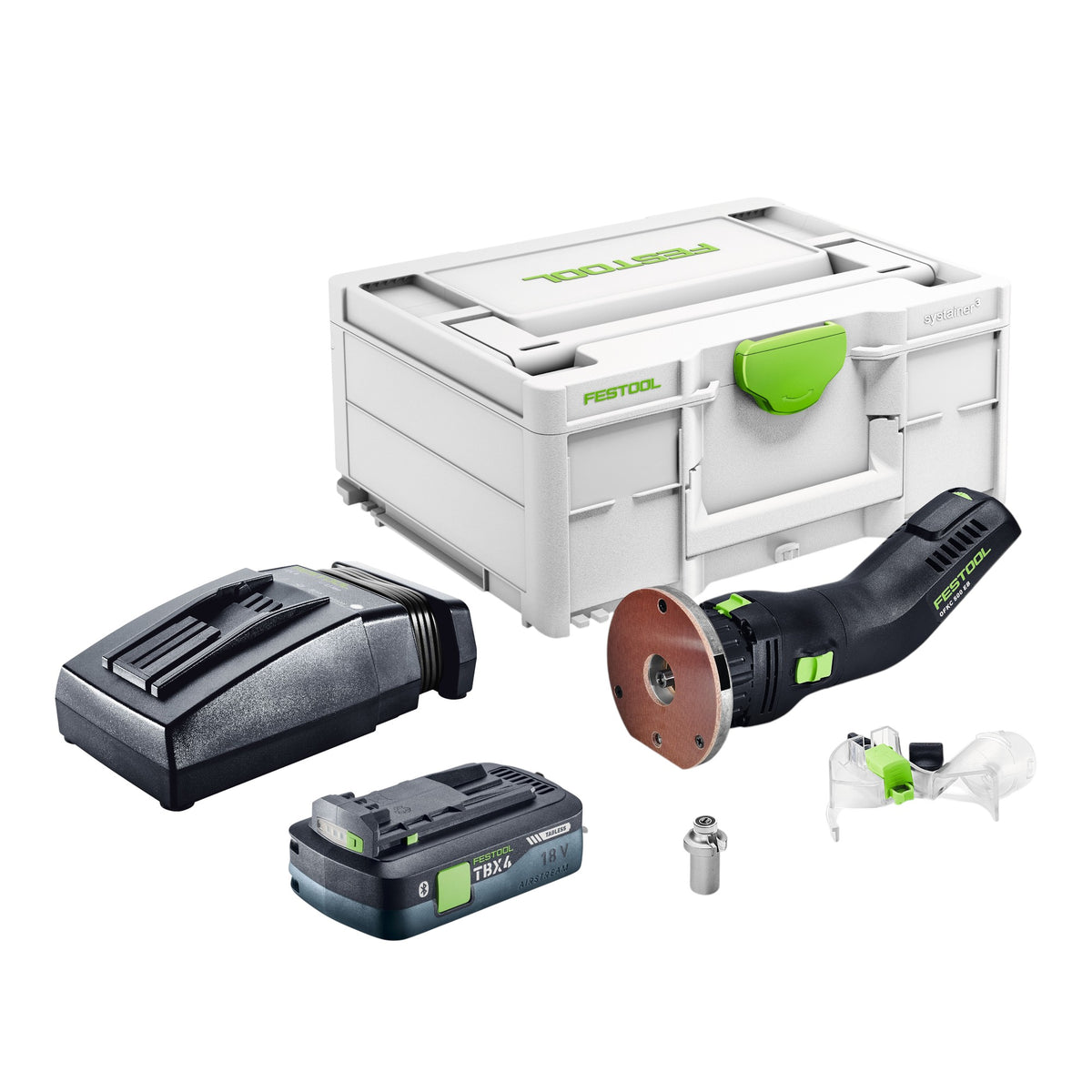 Festool OFKC 500 R3 EB-Basic Akku Kantenfräse 18 V 10 mm Brushless + 1x Akku 4,0 Ah + Ladegerät + Systainer