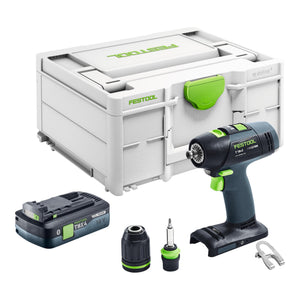 Festool T 18+3-Basic Akku Bohrschrauber 18 V 50 Nm Brushless + 1x Akku 4,0 Ah + Systainer - ohne Ladegerät
