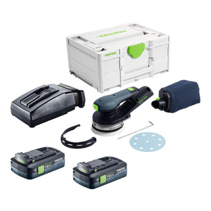 Festool ETSC 2 125-Basic Akku Exzenterschleifer 18 V 125 mm Brushless + 2x Akku 4,0 Ah + Ladegerät + Systainer