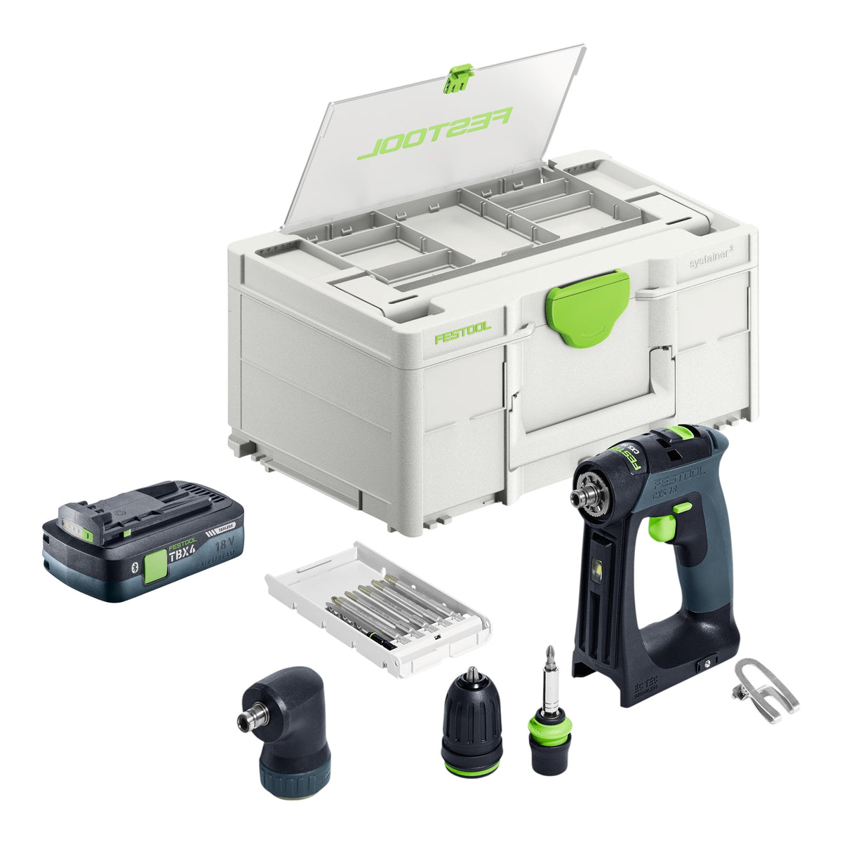 Festool CXS 18-Basic-Set Akku Bohrschrauber 18 V 40 Nm Brushless + 1x Akku 4,0 Ah + Systainer - ohne Ladegerät