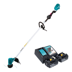 Makita DUR 190 LRG2X9 Akku Rasentrimmer 18 V 300 mm Brushless + 2x Akku 6,0 Ah + Ladegerät