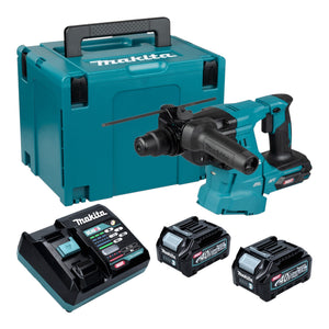 Makita HR 011 GD201 Akku Kombihammer 40 V max. 3,3 J SDS plus Brushless + 2x Akku 2,5 Ah + Ladegerät + Makpac