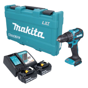 Makita DHP 490 RMK Akku Schlagbohrschrauber 18 V 65 Nm Brushless + 2x Akku 4,0 Ah + Ladegerät + Koffer