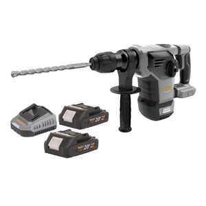 Procraft Industrial HD20B-BB Akku Kombihammer 20 V 5 J SDS plus Brushless + 2x Akku 2,0 Ah + Ladegerät