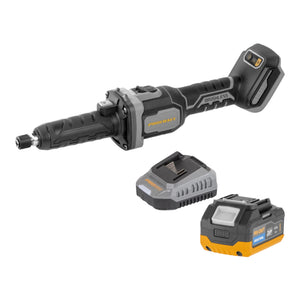 Procraft Industrial DG20A-BB Akku Geradschleifer 20 V 6 mm Brushless + 1x Akku 4,0 Ah + Ladegerät
