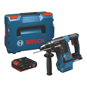 Bosch GBH 18V-26 Professional Akku Bohrhammer 18 V 2,6 J SDS plus Brushless + 1x Akku 2,0 Ah + L-Boxx - ohne Ladegerät