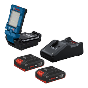 Bosch GLI 18V-800 Professional Akku Leuchte 18 V 800 lm + 2x Akku 2,0 Ah + Ladegerät