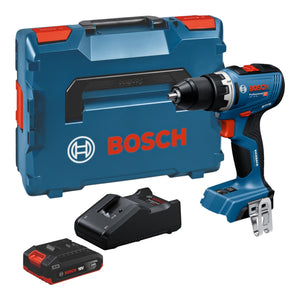 Bosch GSR 18V-65 Professional Akku Bohrschrauber 18 V 63 Nm Brushless + 1x Akku 2,0 Ah + Ladegerät + L-Boxx