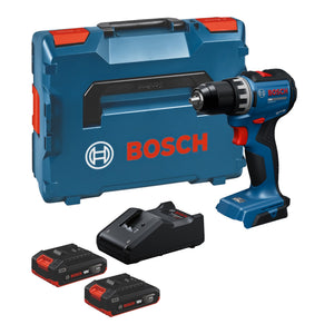 Bosch GSR 18V-52 Professional Akku Bohrschrauber 18 V 70 Nm Brushless + 2x Akku 2,0 Ah + Ladegerät + L-Boxx