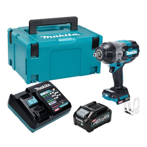 Makita TW 003 GM101 Akku Schlagschrauber 40 V max. 1360 Nm 1/2" Brushless + 1x Akku 4,0 Ah + Ladegerät + Makpac