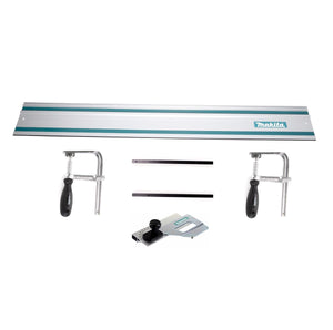 Makita Führungsschienen Set Führungsschiene 1400mm + 2x Führungsschienenverbinder + 2x Schraubzwingen + Winkelanschlag