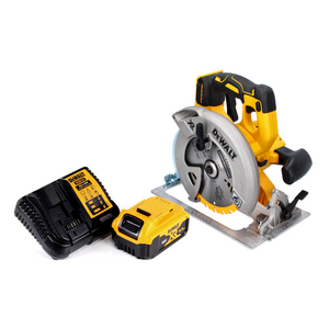 DeWalt DCS 570 P1 Akku Handkreissäge 18 V 184 mm Brushless + 1x Akku 5,0 Ah + Ladegerät