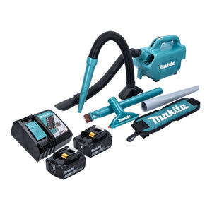 Makita DCL 184 RG Akku Staubsauger 18 V 54 mbar 0,5 l + 2x Akku 6,0 Ah + Ladegerät