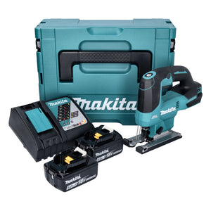 Makita DJV 184 RGJ Akku Pendelhub Stichsäge 18 V Brushless + 2x Akku 6,0 Ah + Ladegerät + Makpac