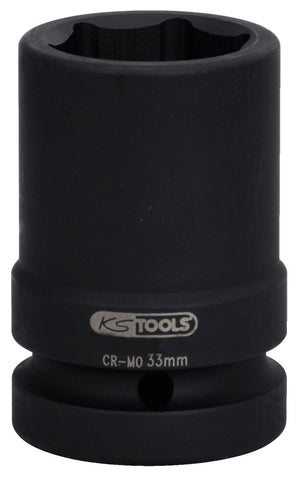 KS TOOLS 1" Sechskant-Kraft-Stecknuss, mittel lang, 33mm ( 515.2133 )