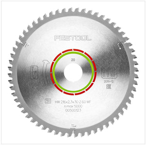 Festool Spezial Kreissägeblatt HW 216 x 30 x 2,3 mm WZ/FA60 216 mm 60 Zähne ( 500123 )
