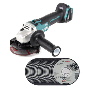 Makita DGA 504 Z Akku Winkelschleifer 18V 125mm Brushless Solo + 25x Schruppscheibe - ohne Akku, ohne Ladegerät