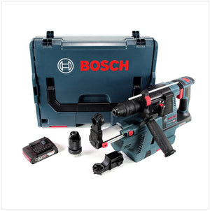 Bosch GBH 18V-26 F Akku Bohrhammer 18V 2,6J SDS-Plus in L-Boxx mit GDE 18V-16 Staubabsaugung und 1x 2Ah Akku