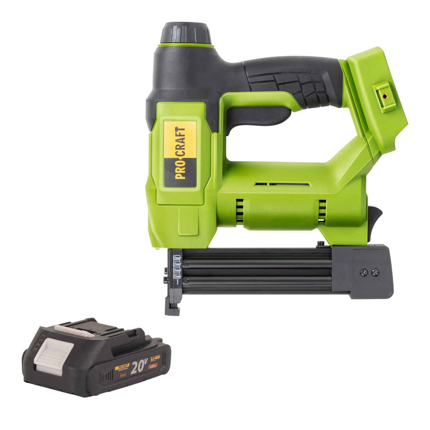 Procraft PEH20 Akku Tacker 20 V 15 - 32 mm + 1x Akku 2,0 Ah - ohne Ladegerät