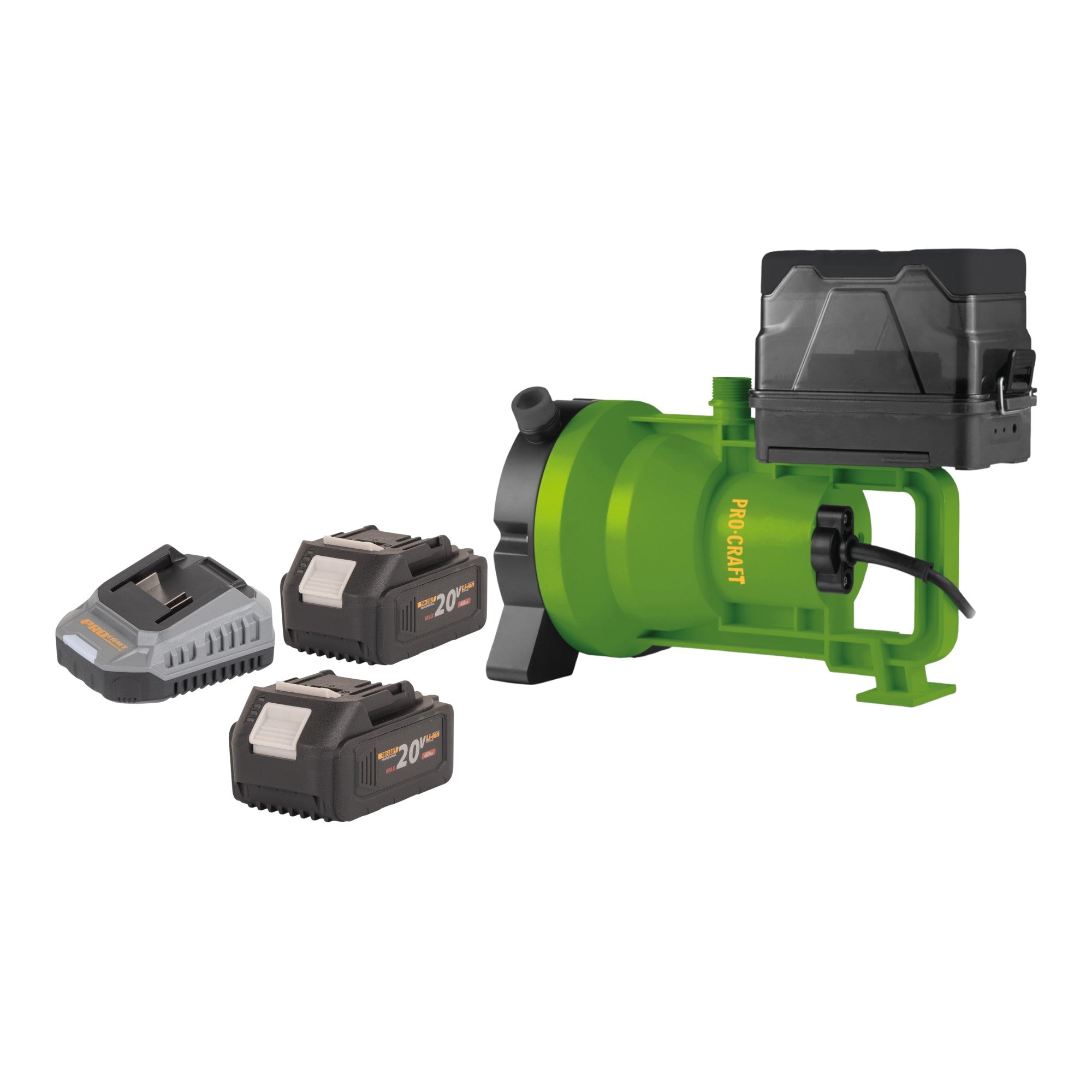 Procraft CPN21bb Akku Tauchpumpe 20 V 3200 l/h + 2x Akku 4,0 Ah + Ladegerät