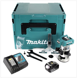 Makita DRT 50 RF1J Akku Multifunktionsfräse 18V Brushless + 1x Akku 3,0Ah + Ladegerät + Makpac