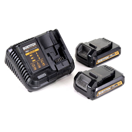 Bostitch BTCN 110 D2 Brushless 18 V Akku 18GA Stiftnagler mit 2 x 2,0 Ah Akku + Ladegerät in TStak VI Box - Toolbrothers