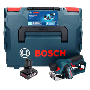 Bosch GHO 12V-20 Professional Akku Hobel 12 V Brushless + 1x Akku 6,0 Ah + L-Boxx - ohne Ladegerät