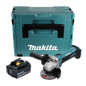 Makita DGA 452 M1J Akku Winkelschleifer 18 V 115 mm + 1x Akku 4,0 Ah + Makpac - ohne Ladegerät