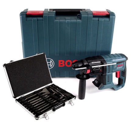 Bosch GBH 18V-20 Professional Akku Bohrhammer mit SDS-Plus Solo in Transportbox + 17tlg. Bohrer und Meißel Set - Toolbrothers