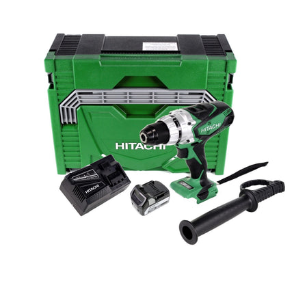 Hitachi DS 18 DSDL 18 V Akku Bohrschrauber im Koffer + 1x Hitachi BSL 1850 18 V 5,0 Ah / 5000 mAh Li-Ion Akku + Hitachi UC 18YFSL Akku Ladegerät - Toolbrothers