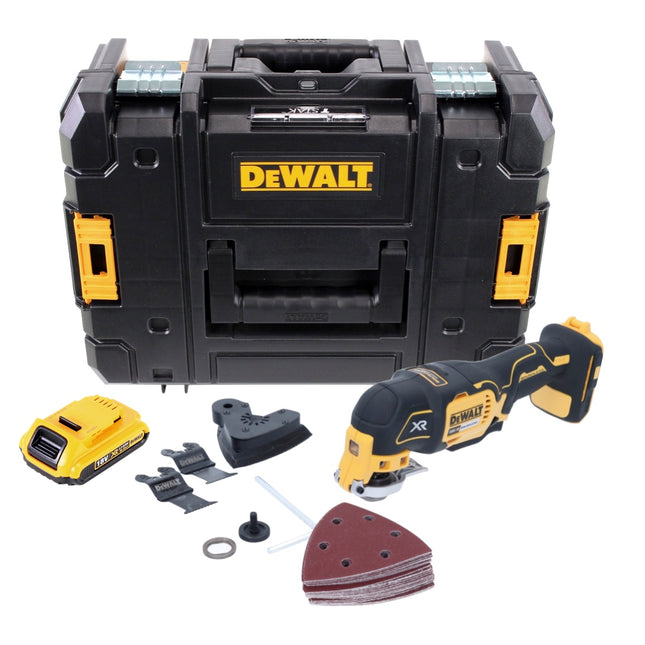 DeWalt DCS 355 NT Akku Oszillierer Multitool 18 V Brushless + 1x Akku 2,0 Ah + 29 tlg. Zubehör + TSTAK - ohne Ladegerät - Toolbrothers